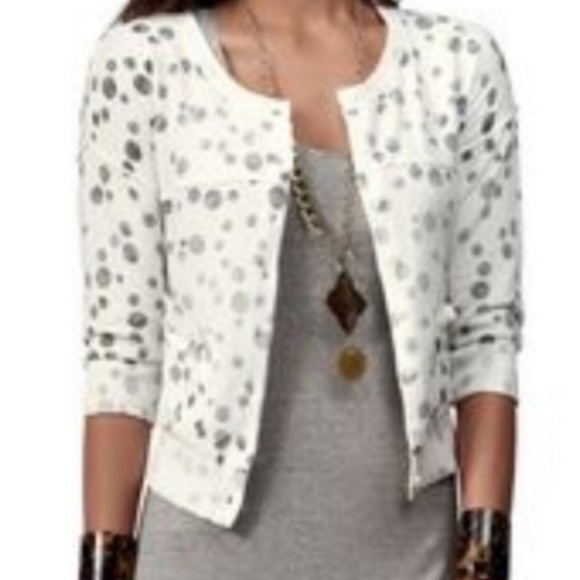 CAbi Sweaters - Cabi Dotty Polka Dot Button Up Cardigan Sweater